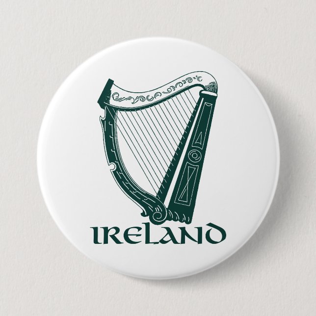 Irland Harp Design, Irish Harp Button (Vorderseite)
