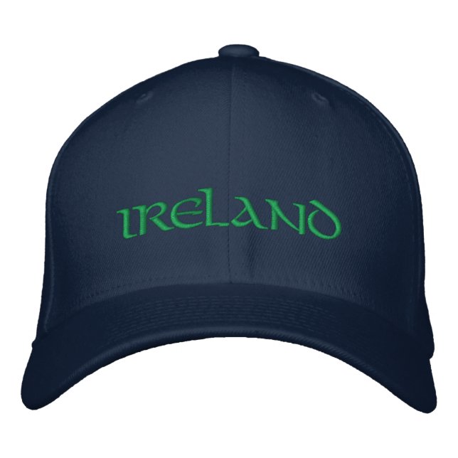 Irland Hat Bestickte Baseballkappe (Vorderseite)