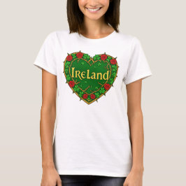 Irland Herz und Rosen T-Shirt