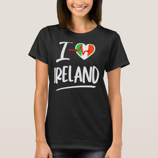 Irland I Liebe Irland I Herz Irland T-Shirt (Vorderseite)