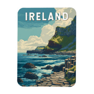 Irland Illustration Reise Kunst Vintage Magnet