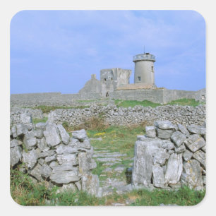 Irland, Inishmore, Aran Insel, Dun Aengus Fort Quadratischer Aufkleber