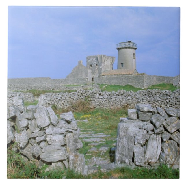 Irland, Inishmore, Aran Island, Dun Aengus Fort Fliese (Vorderseite)