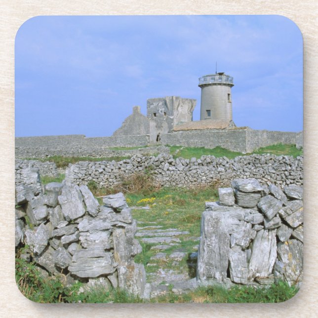 Irland, Inishmore, Aran Island, Dun Aengus Fort Getränkeuntersetzer (Vorderseite)