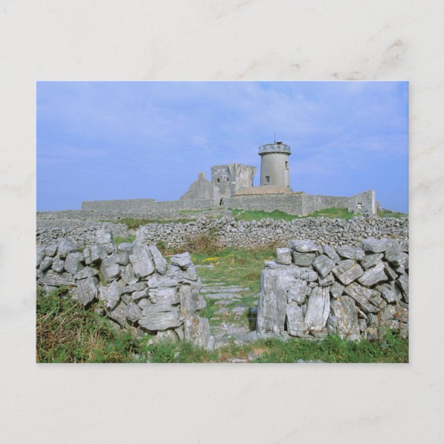 Irland, Inishmore, Aran Island, Dun Aengus Fort Postkarte (Vorderseite)