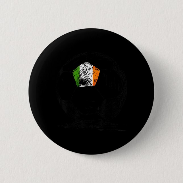 Irland Irisch Eire Flagge Design auf Fußball Button (Vorderseite)