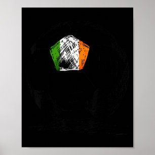 Irland Irisch Eire Flagge Design auf Fußball Poster