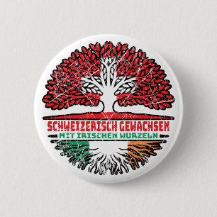 Irland Irisch Schweiz Baum Wurzel und Schweizer Sc Button