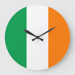 Irland (irische Flagge) Große Wanduhr