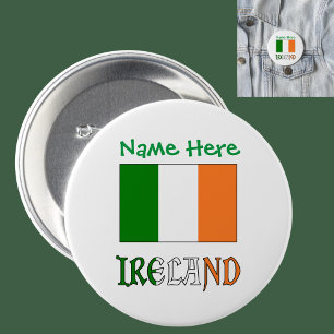 Irland Irische Flagge Grün Personalisierung  Button