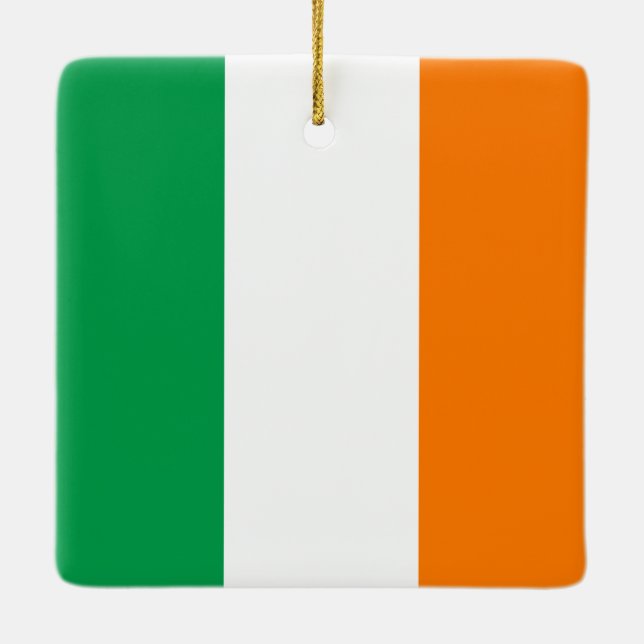 Irland (irische Flagge) Keramikornament (Rückseite)