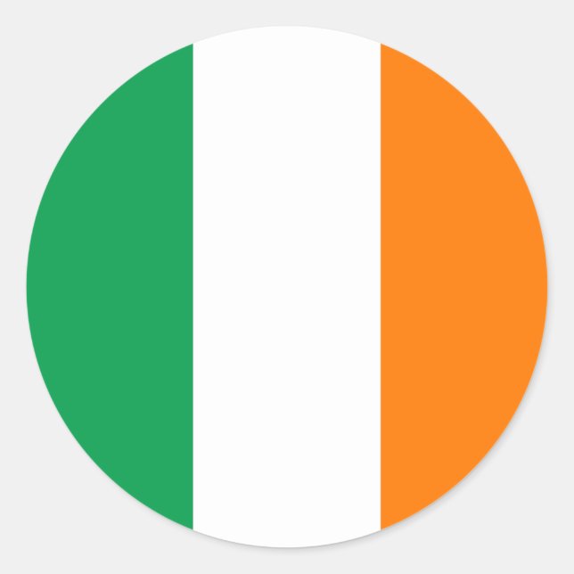 Irland (irische Flagge) Runder Aufkleber (Vorderseite)