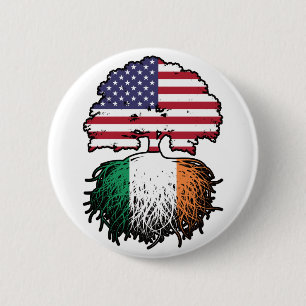 Irland Irish American USA United Staaten America Button