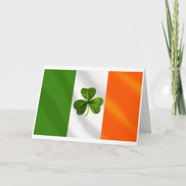 Irland Irish Clover Eire Flaggen Gear Karte (Vorderseite)