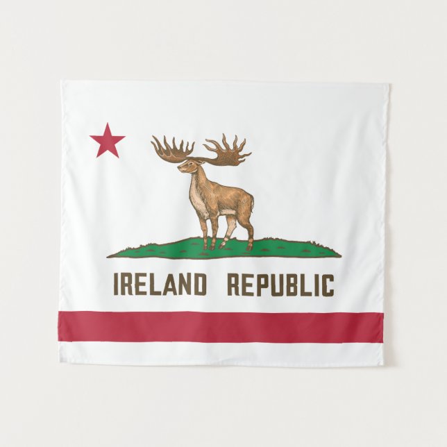 Irland Irish Elk Flag Giant Deer Wandteppich (Vorderseite (Horizontal))