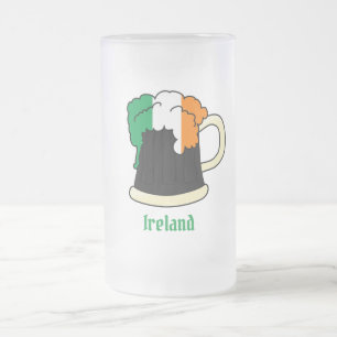 Irland Irish Flag Beer Mattglas Bierglas