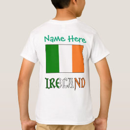 Irland: Irish Flag Green Personalization Kids' T-Shirt