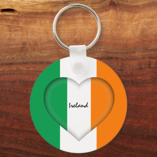 Irland, Irish Flag & Irish Heart fashion / sports Schlüsselanhänger