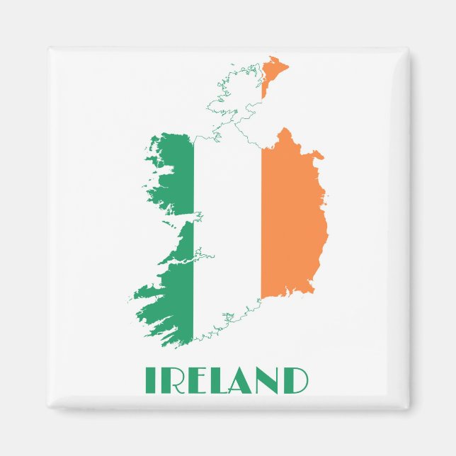 IRLAND - IRISH/MAP/FLAG/FARBEN/EMBLEM MAGNET (Vorne)