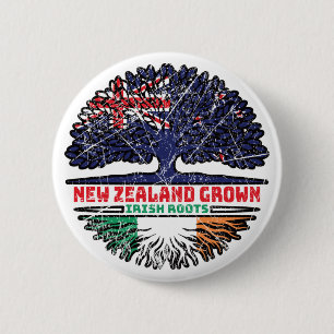 Irland Irish New Zealander New Zealand Treots Button