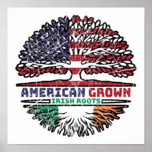 Irland Irish US USA United Staaten Tree Poster