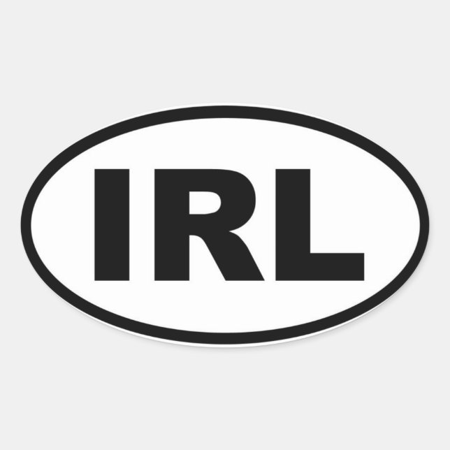 Irland - IRL - europäisch Ovaler Aufkleber (Vorderseite)
