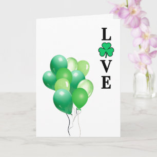 Irland Irland LIEBE Green Balloon Fun Karte