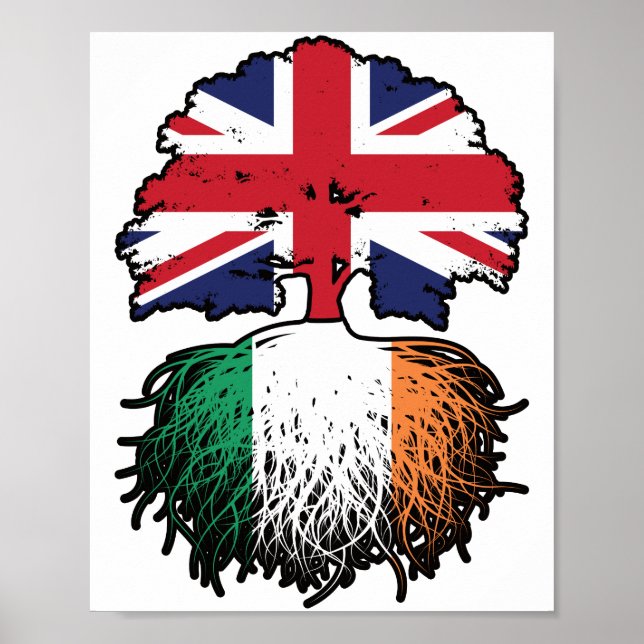 Irland Irland Vereinigtes Königreich Großbritannie Poster (Vorne)