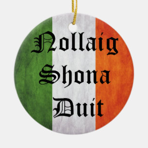 Irland, Irland, Weihnachten, irische Flagge Keramik Ornament