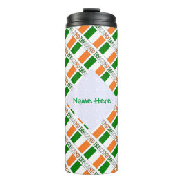 Irland Kachelfahne Personalisiert Thermosbecher