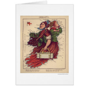 Irland-Karikatur-Karte 1868
