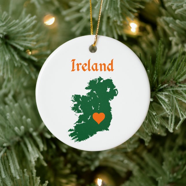 Irland Karte Keramik Ornament (Baum)