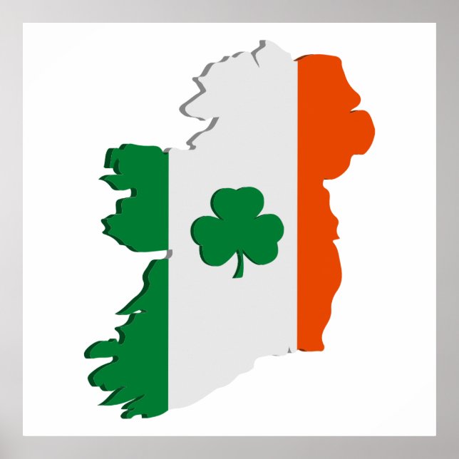 Irland-Karte Poster (Vorne)