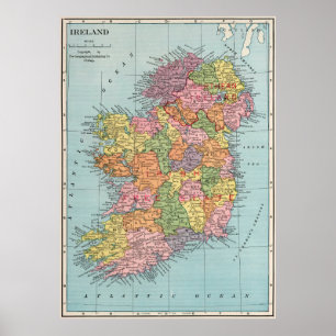 Irland-Karte Poster