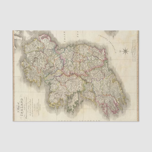 Irland-Karte Seidenpapier (Vorderseite)