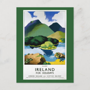 Irland Killarney Vintage Reiseposter Restauriert Postkarte