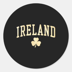Irland Kleeblatt Clover Irish Lucky Green Vintag Runder Aufkleber