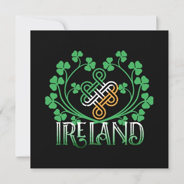 IRLAND-KLEEBLATT EINLADUNG (Vorderseite)