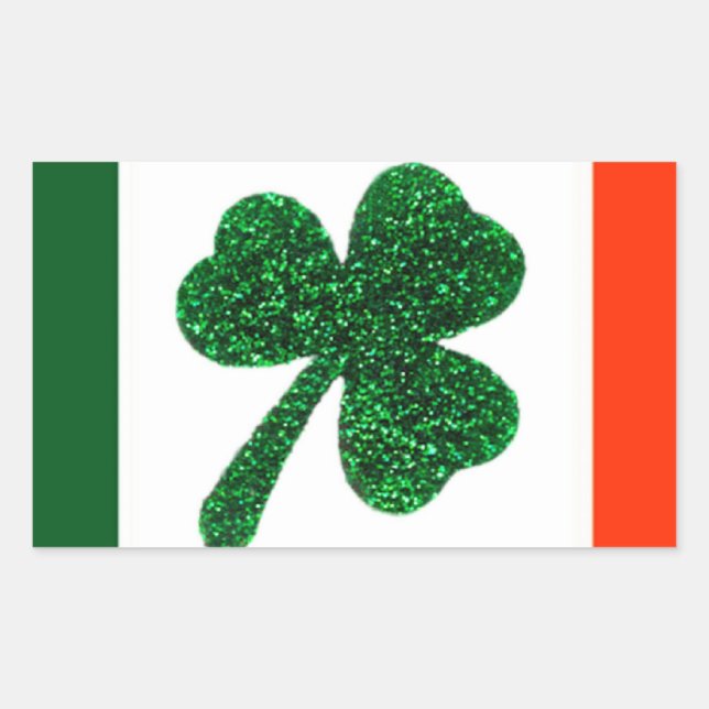 Irland Kleeblatt Flag Sticker (Vorderseite)