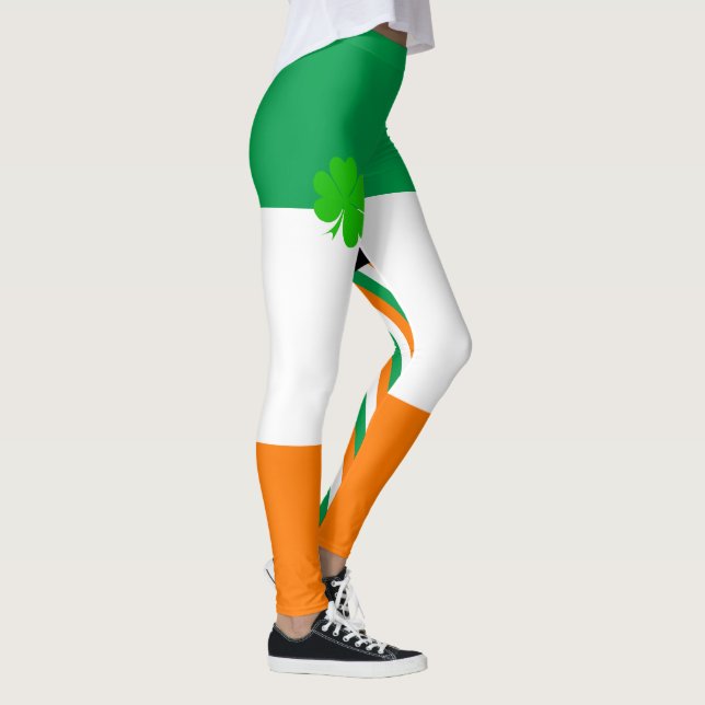 Irland & Kleeblatt, Irish Flag Mode / Sport Leggings (Rechts)