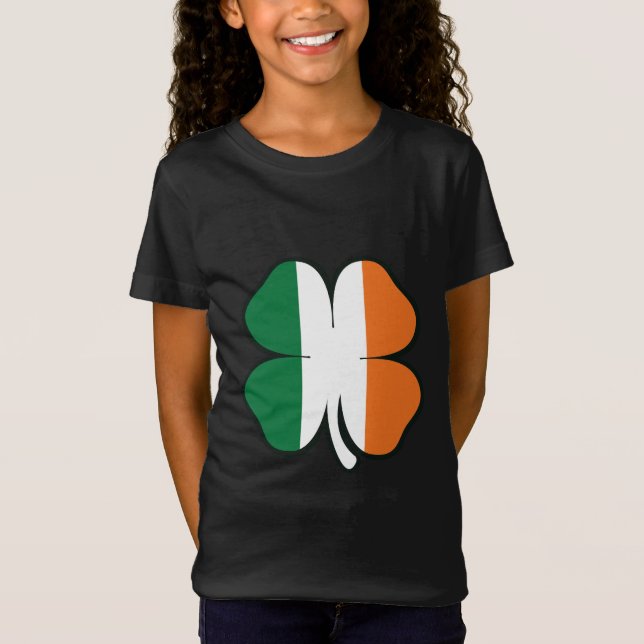 Irland Kleeblatt-Klee der irischen Flagge T-Shirt (Vorderseite)