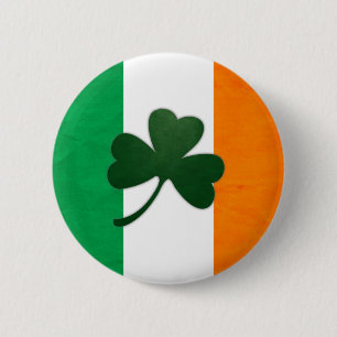 Irland-Kleeblatt-Knopf Button