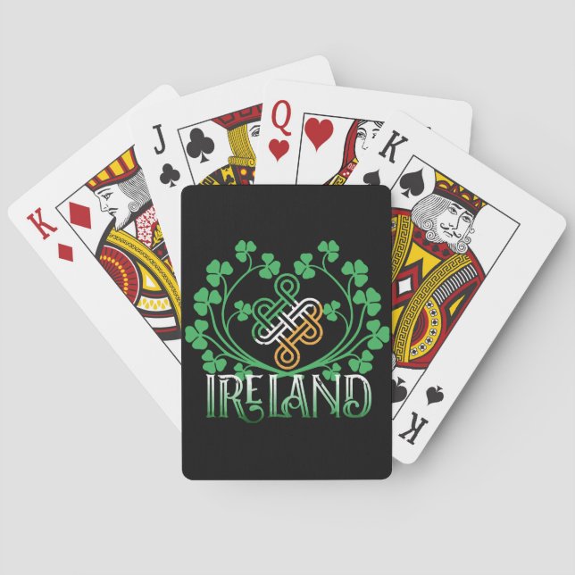 IRLAND-KLEEBLATT SPIELKARTEN (Rückseite)