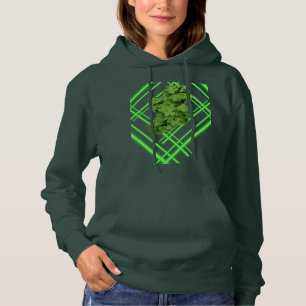 Irland Kleeblatt Stripes von Kenneth Yoncich Hoodie