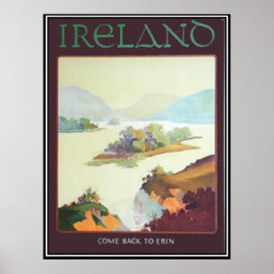 Irland: Kommen Sie zurück zum Erin Print Poster