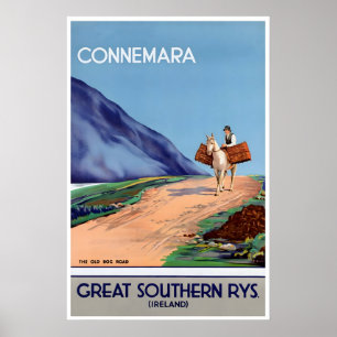 Irland Kunst Connemara Reiseplakat Irischer Druck Poster