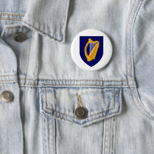 Irland Landeswappen Symbol Emblem Lyra Lira Button