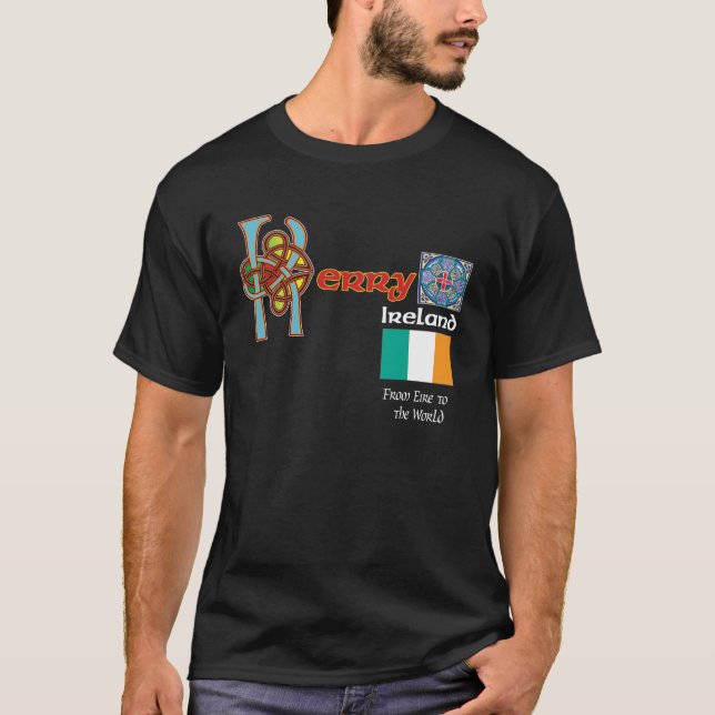 Irland-Landkreiskerry-Dunkelheits-T-Shirt T-Shirt (Vorderseite)