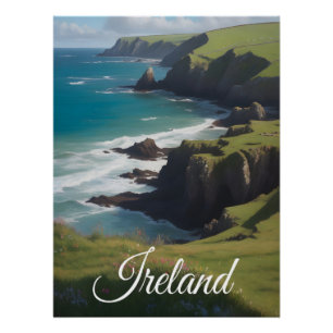 Irland Landschaft Reiseplakat Poster