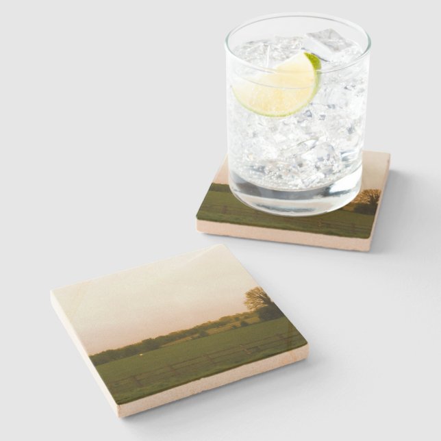 Irland-Landschaftssandstein Steinuntersetzer (Seitenansicht)